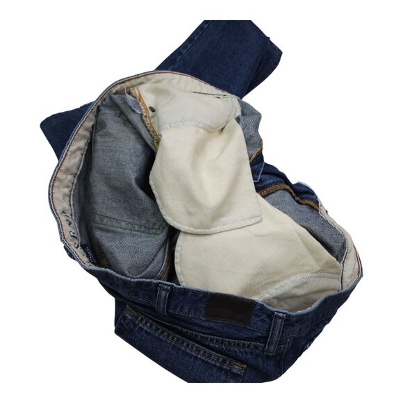 Lands End Mens Relaxed Fit Jeans Waist 44" Inseam 29" Blue Denim Cotton - Picture 8 of 9